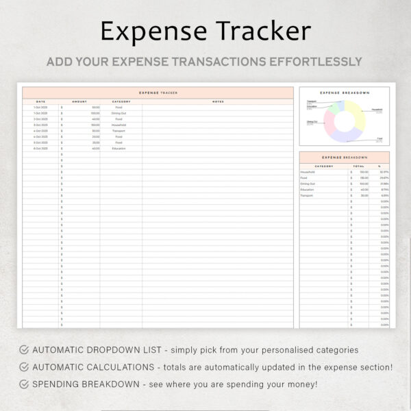 Budget Planner Spreadsheet Google Sheet & Excel Weekly, Biweekly, Monthly, Or Paycheck + BONUS - Image 5